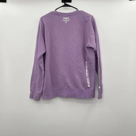 Bathing Ape BAPE Lavender Purple Crew Neck L - Picture 2 of 8